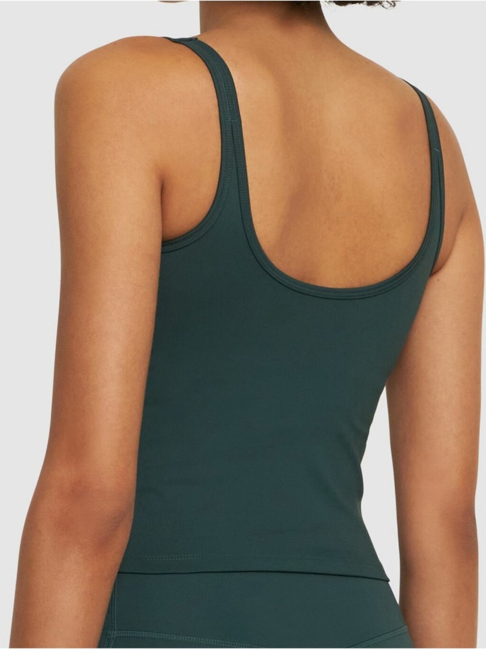 Girlfriend Collective Olive Army Green Gemma Scoop Cropped Tank Top Sports Bra M - Picture 5 of 8